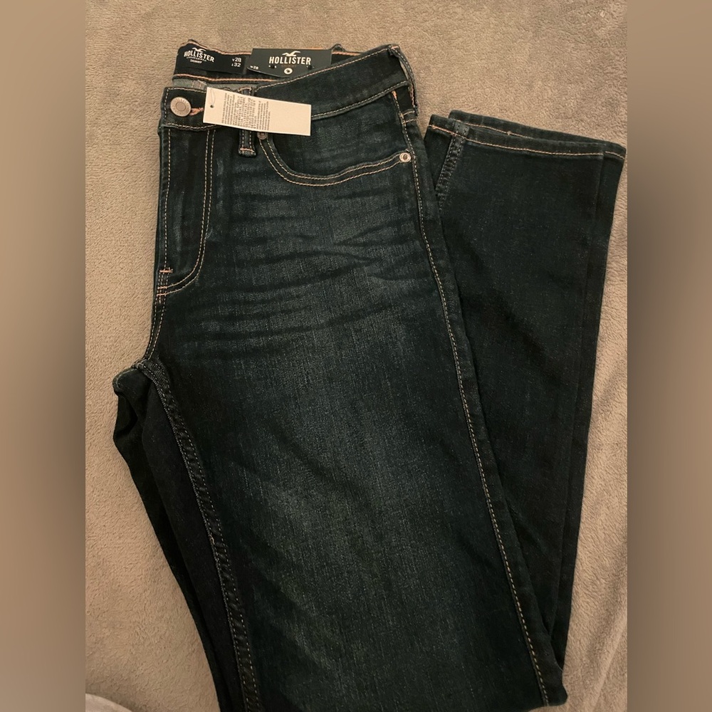 Hollister Men’s Dark Blue Skinny Jeans W28 L32 New with  Tags